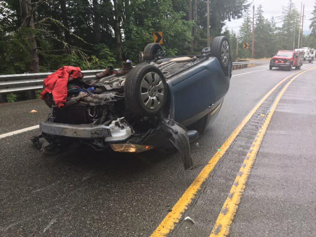 One of many recent crashes on U.S. Highway 101.